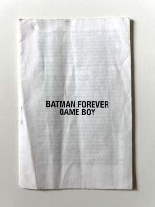 Batman Forever original manual på dansk (GB Classic Manual) #235