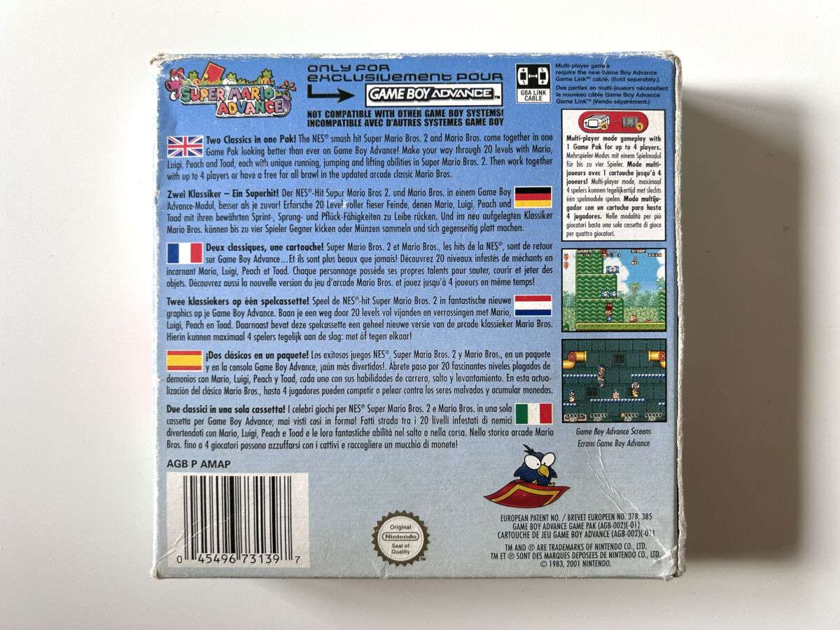 Super Mario Advance - Super Mario Bros 2 & Mario Bros (GB Advance: Spil i original emballage) #411 - Billede 12