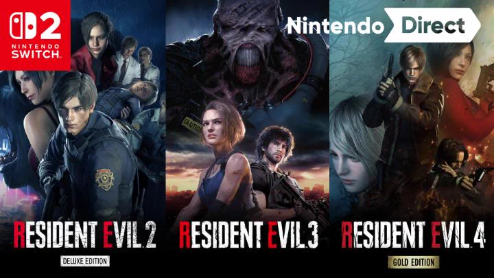 (Forudbestilling)Resident Evil 2 + 3 + 4(Switch 2 Ny)
